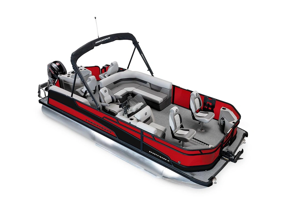 2026 Princecraft Sportfisher 21-4S Sportfisher 21-4S Ruby Red - Black Edition|Matte Black Strip alt