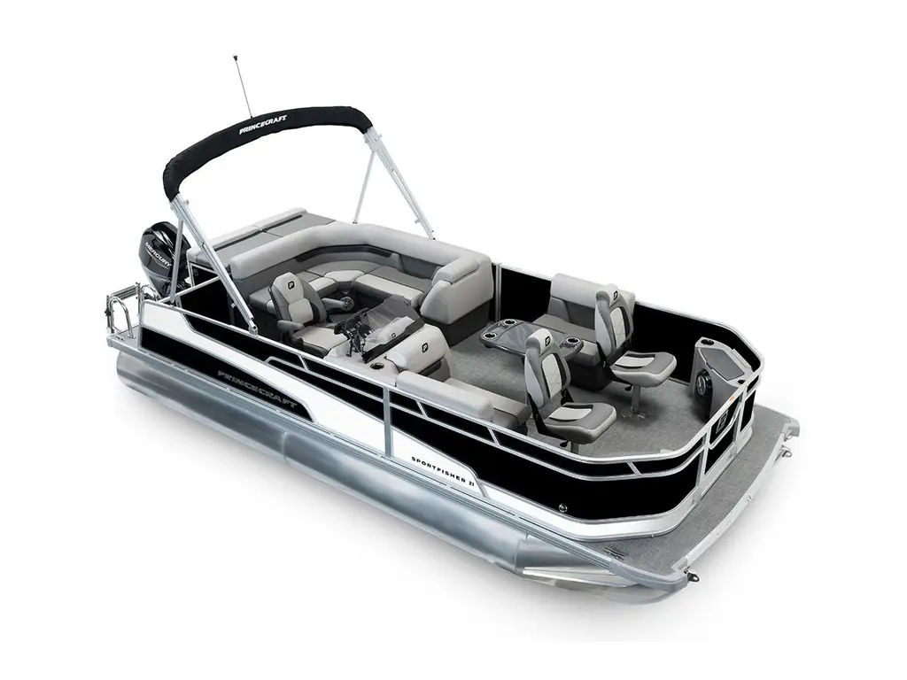 2026 Princecraft Sportfisher 21-2S Black - Onyx White Strip