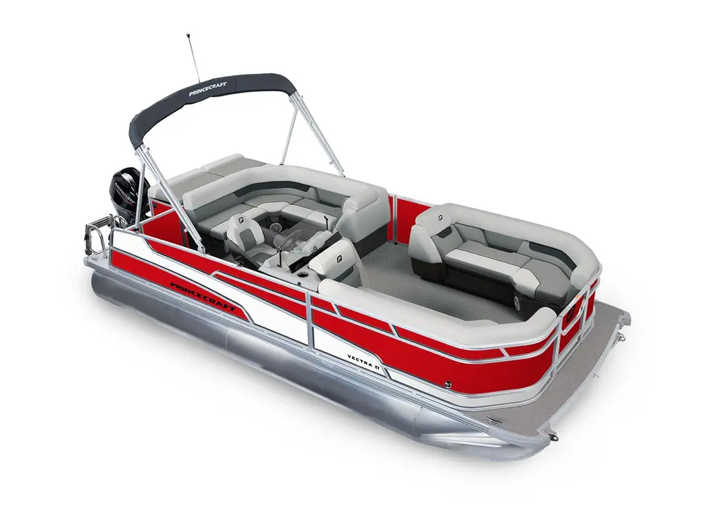 2026 Princecraft Vectra® 21 L Ruby Red - Onyx White Strip