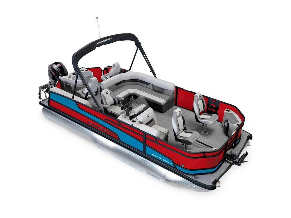 2026 Princecraft Sportfisher 21-4S Sportfisher 21-4S Ruby Red - Black Edition|Laguna Blue Strip alt