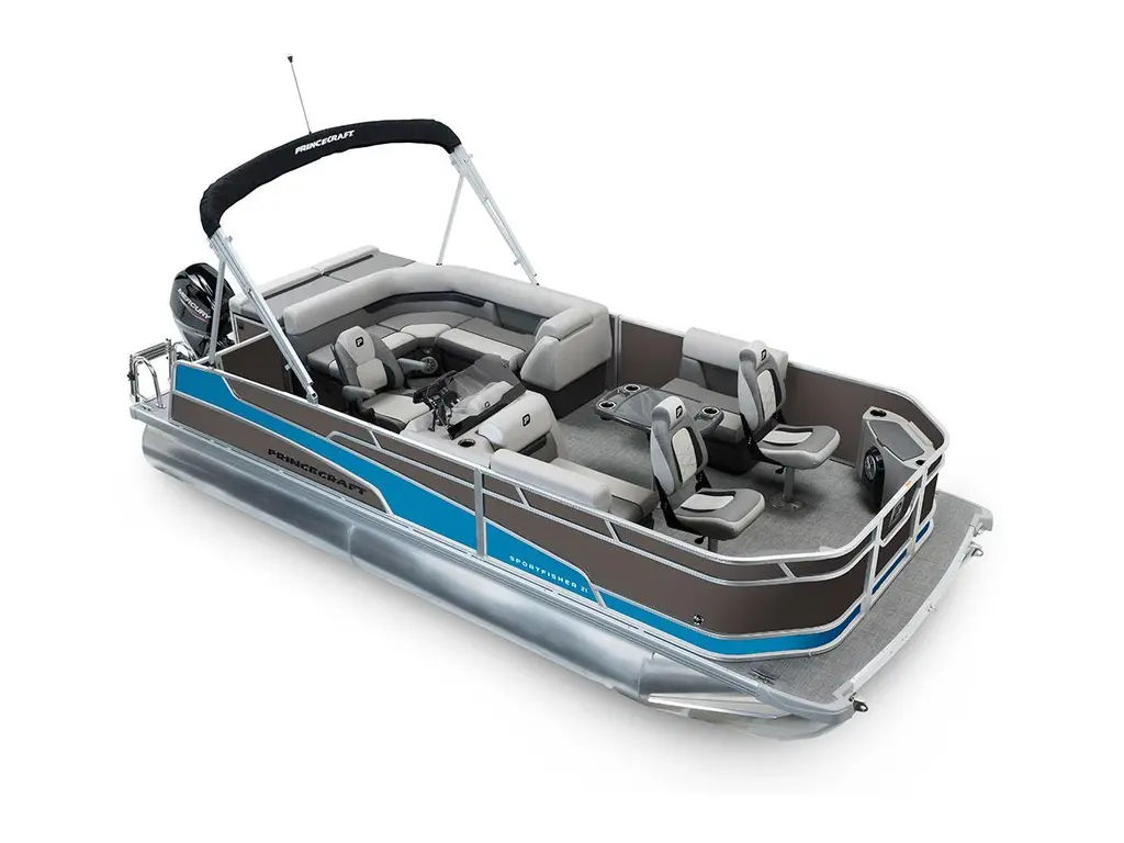 2026 Princecraft Sportfisher 21-2S Charcoal - Laguna Blue Strip