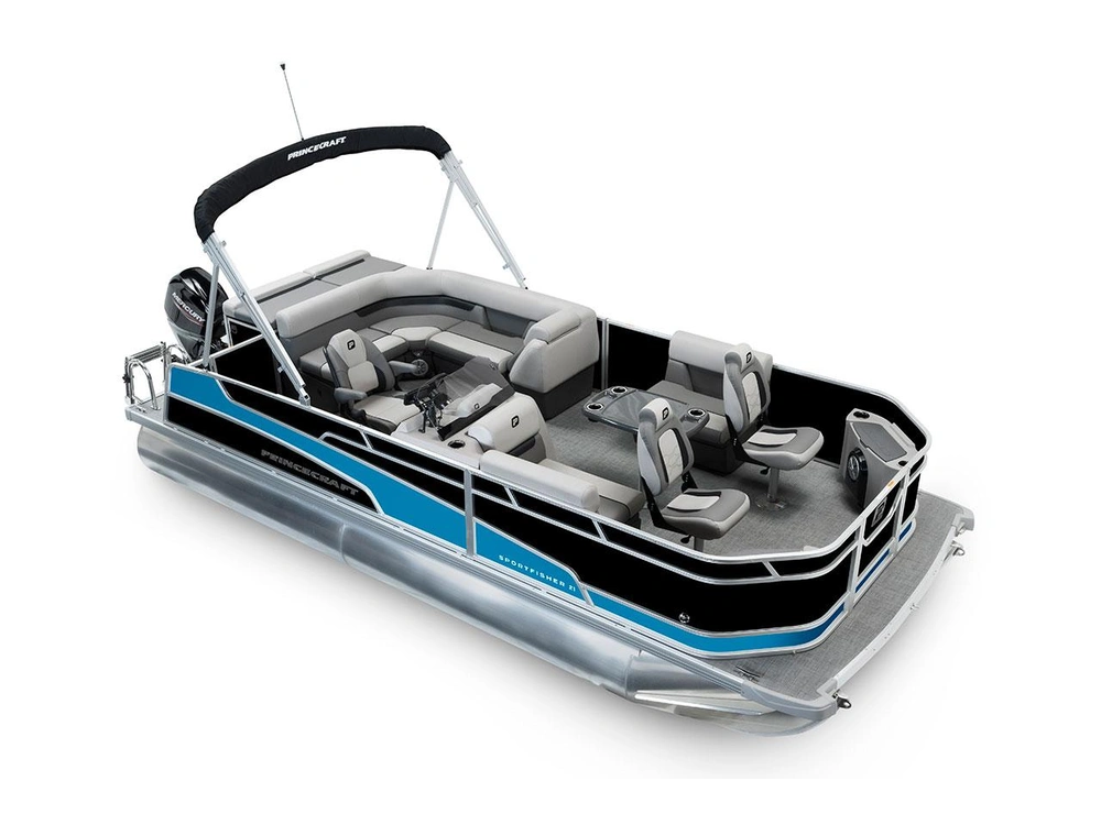 2026 Princecraft Sportfisher 21-2S Sportfisher 21-2S Black - Laguna Blue Strip alt