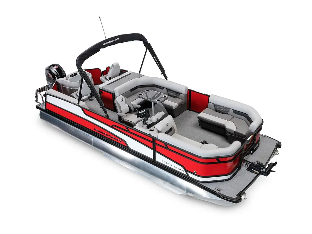 2026 Princecraft Sportfisher 23-2RS Ruby Red - Black Edition|Onyx White Strip