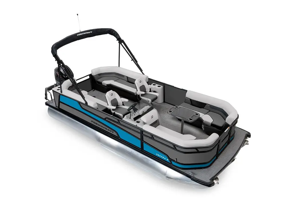 2026 Princecraft Vectra® 21 QL Charcoal - Black Edition|Laguna Blue Strip