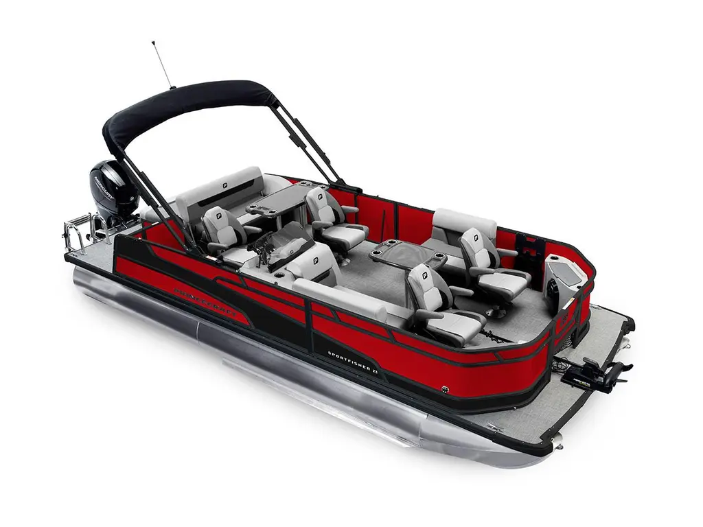 2026 Princecraft Sportfisher 23-2S RL Ruby Red - Black Edition|Matte Black Strip