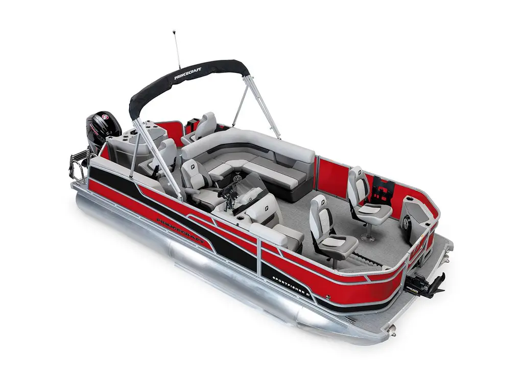 Princecraft Sportfisher 21-4S Rouge Rubis - Bande - Noir Mat 2026