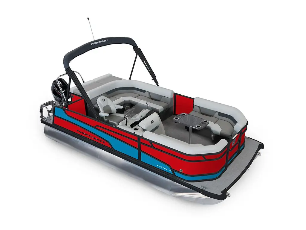 Princecraft Vectra® 19 L Rouge Rubis - Édition Noire|Bande - Bleu Laguna 2026