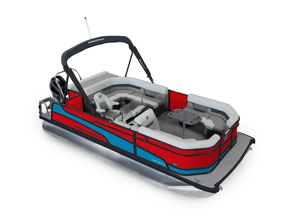2026 Princecraft Vectra® 19 L Vectra® 19 L Ruby Red - Black Edition|Laguna Blue Strip alt