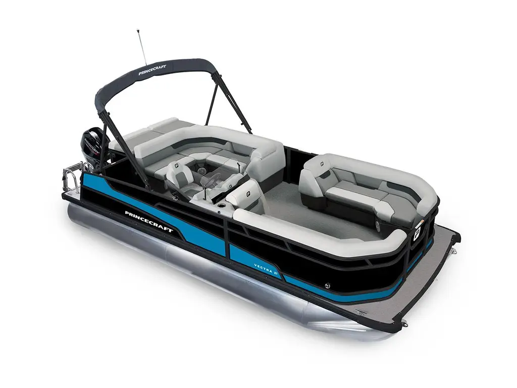 2026 Princecraft Vectra® 21 L Black - Black Edition|Laguna Blue Strip