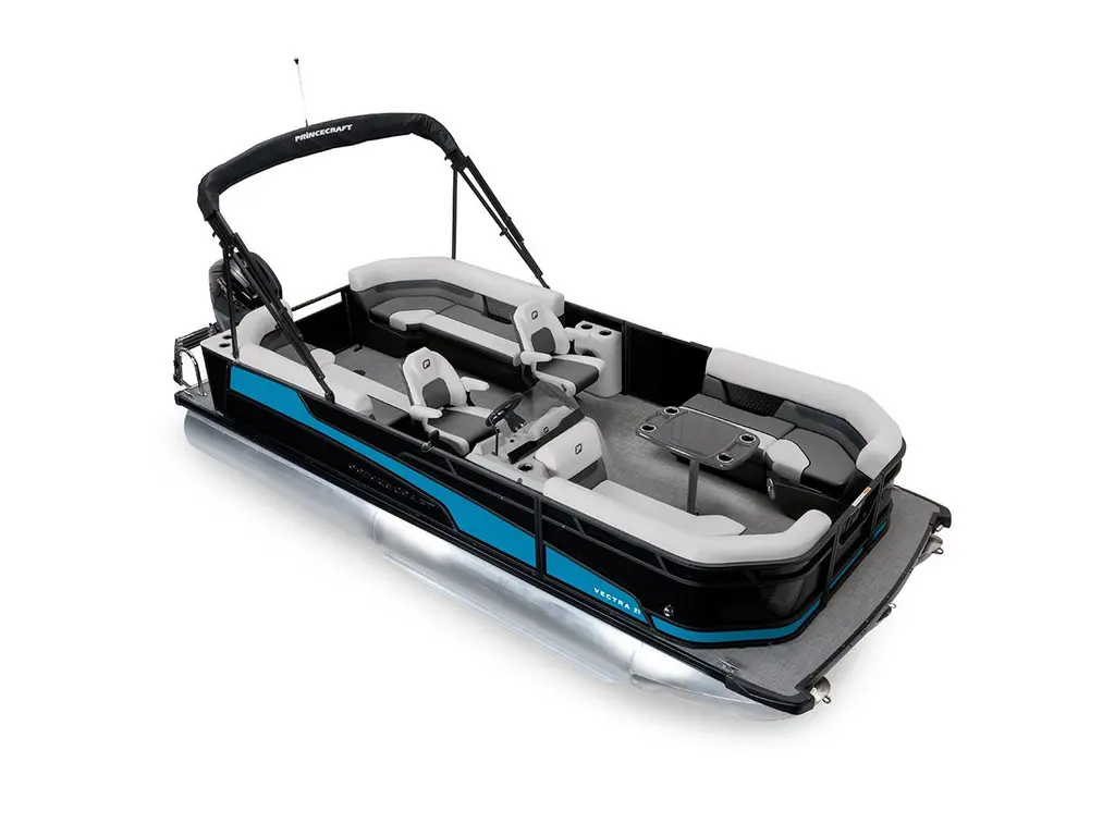 2026 Princecraft Vectra® 21 QL Black - Black Edition|Laguna Blue Strip