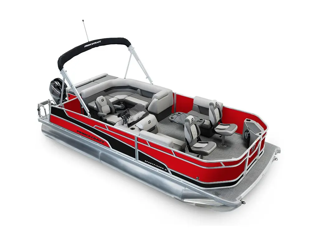 Princecraft Sportfisher 21-2S Rouge Rubis - Bande - Noir Mat 2026