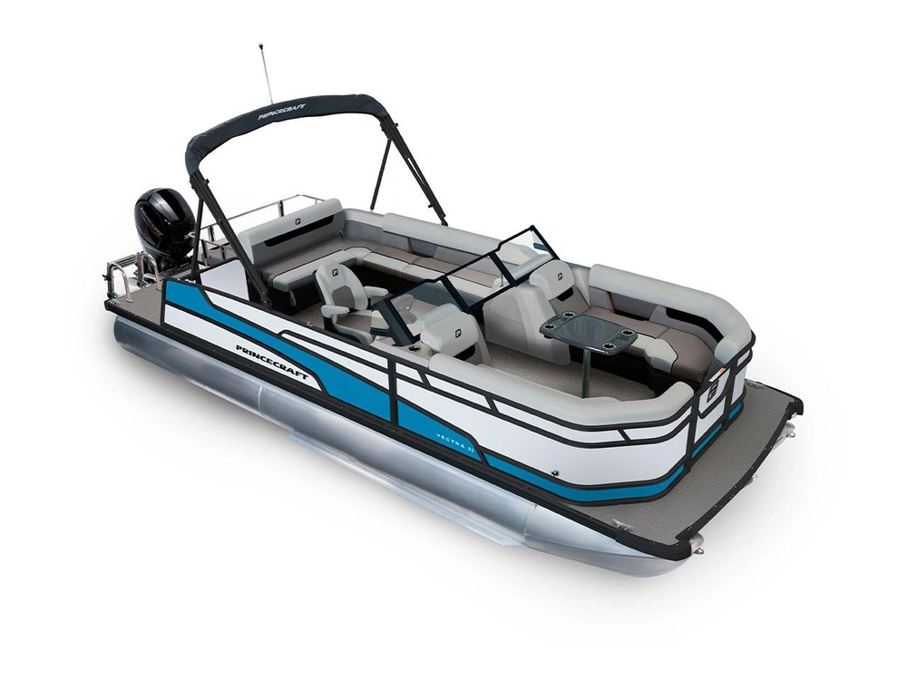 2026 Princecraft Vectra® 23 WRL Vectra® 23 WRL Pearl - Black Edition|Laguna Blue Strip alt
