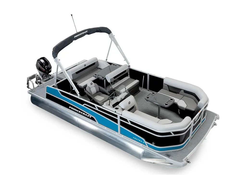 2026 Princecraft Vectra® 21 RL Black - Laguna Blue Strip