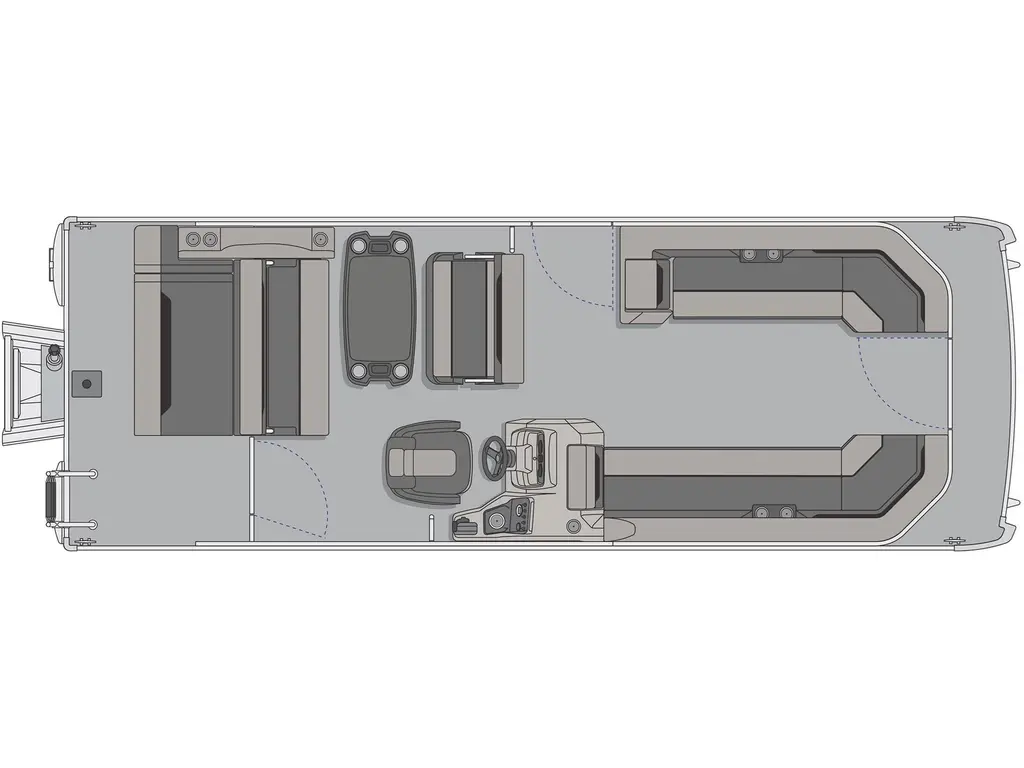 2026 Princecraft Vectra® 25 RL Charcoal - Laguna Blue Strip
