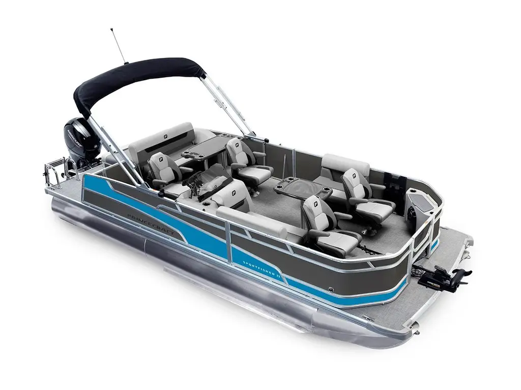 2026 Princecraft Sportfisher 23-2S RL Charcoal - Laguna Blue Strip