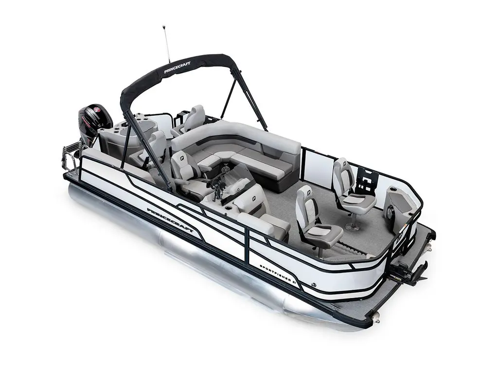 Princecraft Sportfisher 21-4S Perle - Édition Noire|Bande - Blanc Onyx 2026