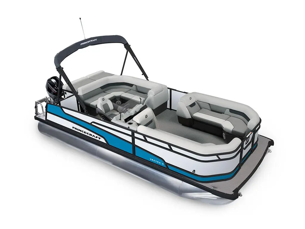 2026 Princecraft Vectra® 21 L Pearl - Black Edition|Laguna Blue Strip