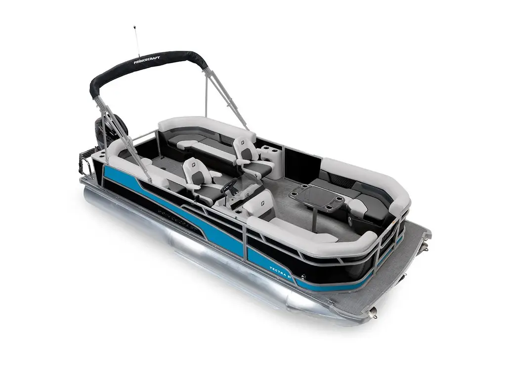 2026 Princecraft Vectra® 21 QL Black - Laguna Blue Strip