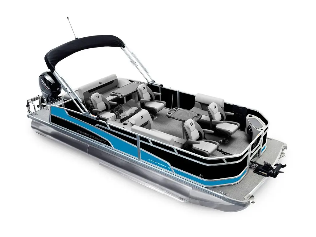 2026 Princecraft Sportfisher 23-2S RL Black - Laguna Blue Strip