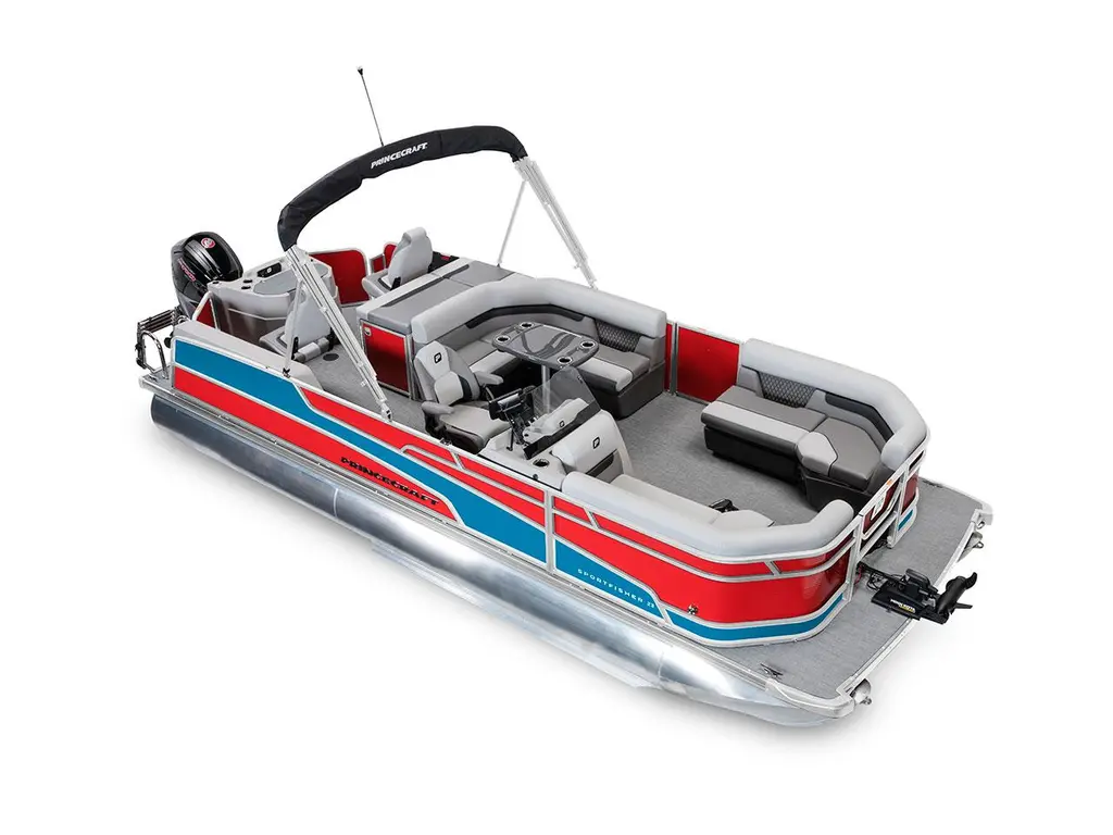 2026 Princecraft Sportfisher 23-2RS Ruby Red - Laguna Blue Strip