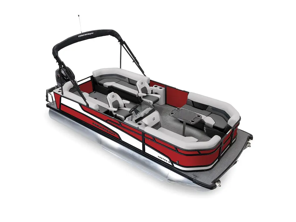 2026 Princecraft Vectra® 21 QL Ruby Red - Black Edition|Onyx White Strip