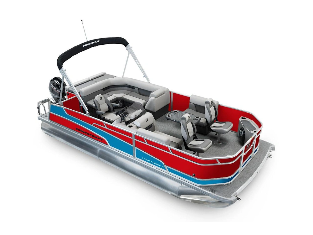 Princecraft Sportfisher 21-2S Sportfisher 21-2S Rouge Rubis - Bande - Bleu Laguna 2026 alt