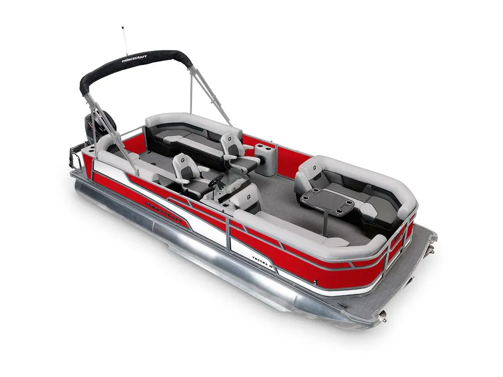 2026 Princecraft Vectra® 23 QL Ruby Red - Onyx White Strip