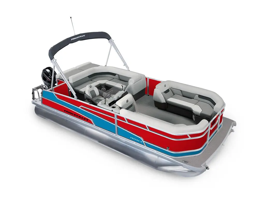 2026 Princecraft Vectra® 21 L Ruby Red - Laguna Blue Strip