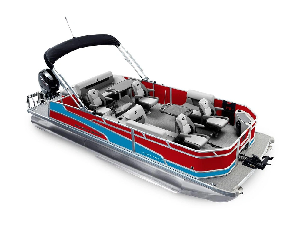 2026 Princecraft Sportfisher 23-2S RL Sportfisher 23-2S RL Ruby Red - Laguna Blue Strip alt