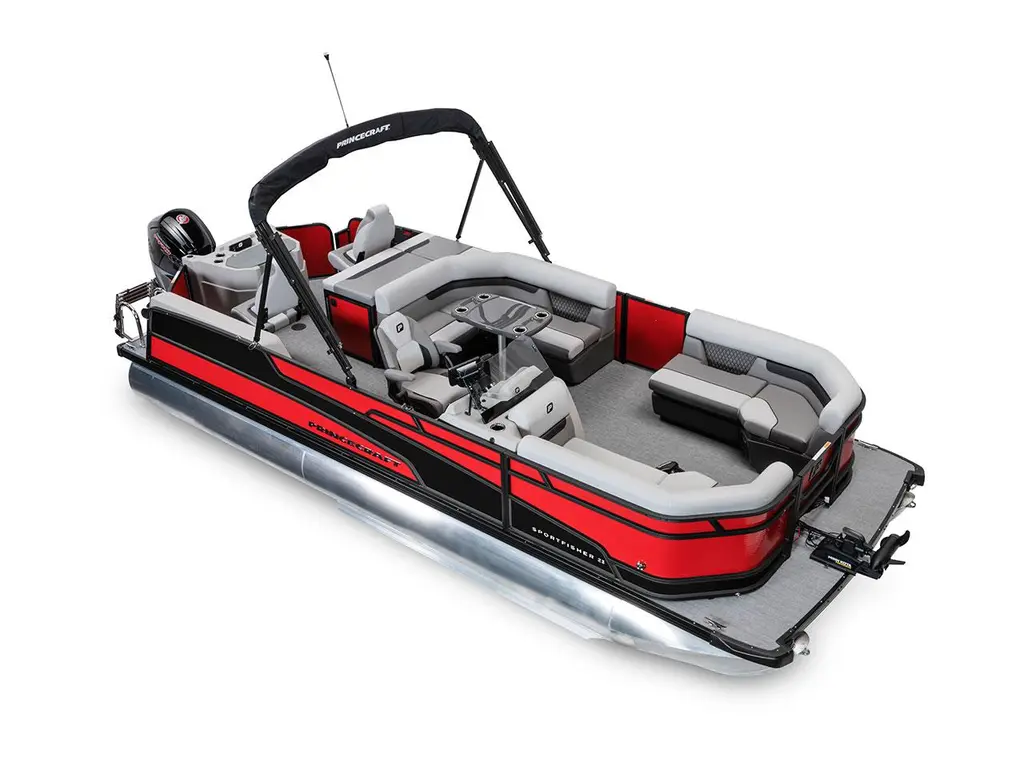 2026 Princecraft Sportfisher 23-2RS Ruby Red - Black Edition|Matte Black Strip