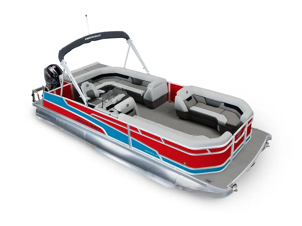 2026 Princecraft Vectra® 23 L Ruby Red - Laguna Blue Strip