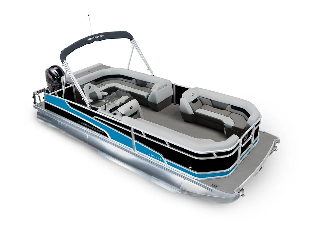2026 Princecraft Vectra® 23 L Black - Laguna Blue Strip
