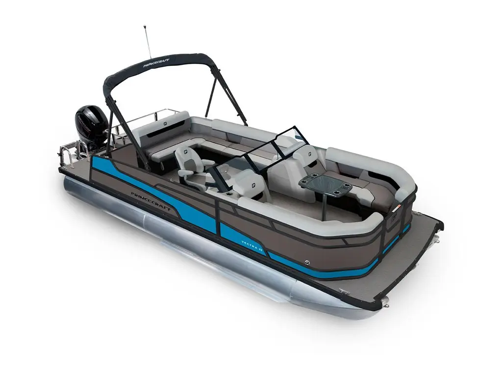 2026 Princecraft Vectra® 23 WRL Charcoal - Black Edition|Laguna Blue Strip