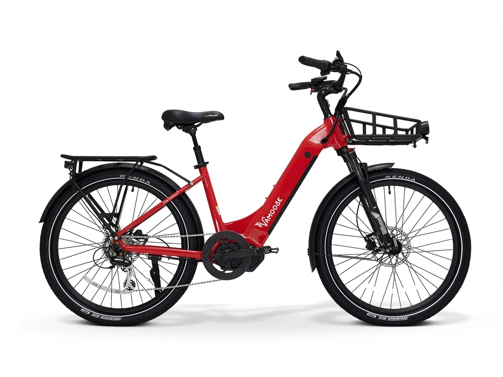 Vamoose Cycle Navetteur urbain Navetteur urbain Rouge cerise brillant et blanc 2026 alt