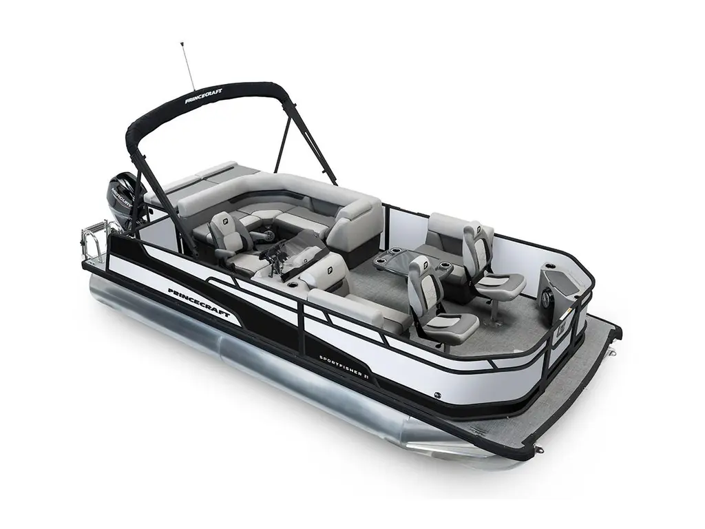 2026 Princecraft Sportfisher 21-2S Pearl - Black Edition|Matte Black Strip