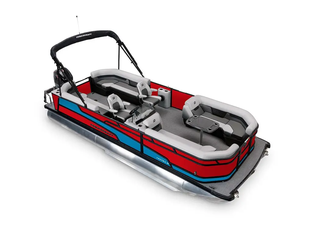 2026 Princecraft Vectra® 23 QL Ruby Red - Black Edition|Laguna Blue Strip