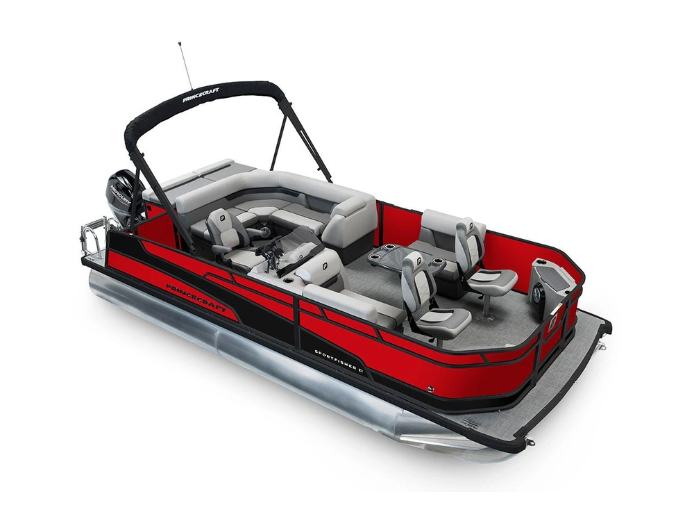 2026 Princecraft Sportfisher 21-2S Sportfisher 21-2S Ruby Red - Black Edition|Matte Black Strip alt