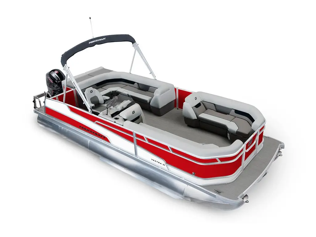 2026 Princecraft Vectra® 23 L Ruby Red - Onyx White Strip