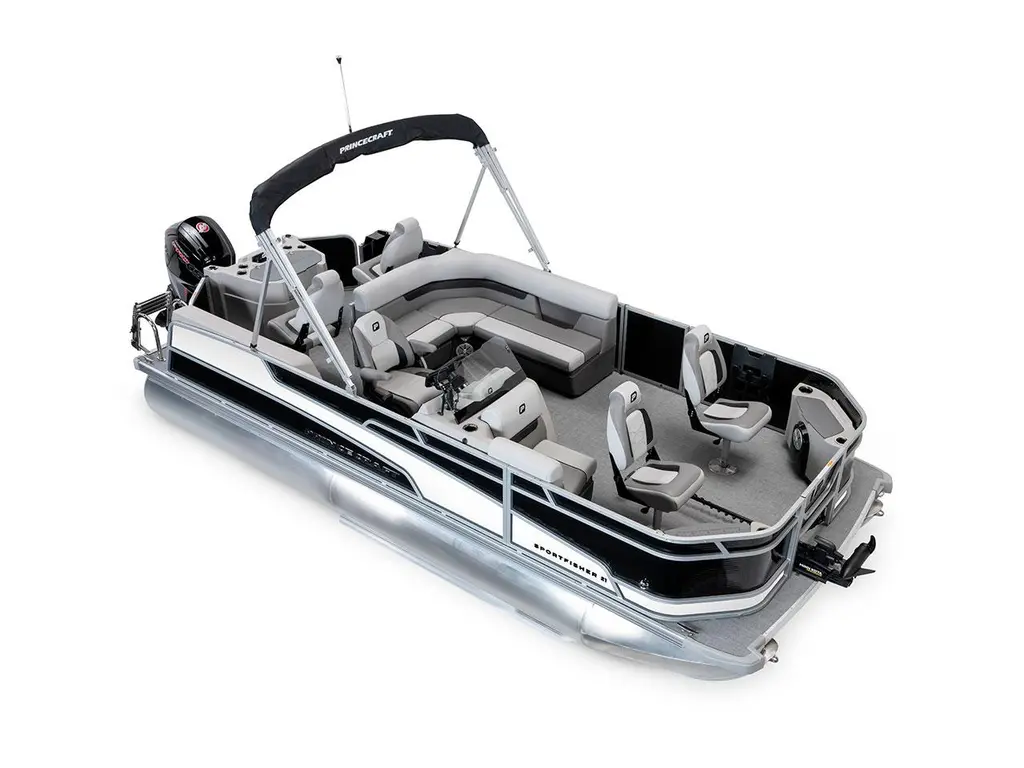 2026 Princecraft Sportfisher 21-4S Black - Onyx White Strip