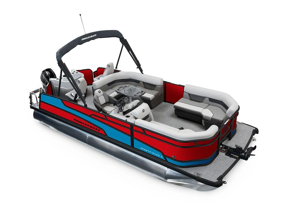 2026 Princecraft Sportfisher 21-2RS Sportfisher 21-2RS Ruby Red - Black Edition|Laguna Blue Strip alt