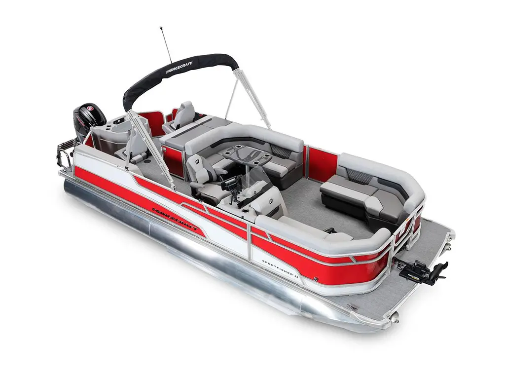 2026 Princecraft Sportfisher 23-2RS Ruby Red - Onyx White Strip