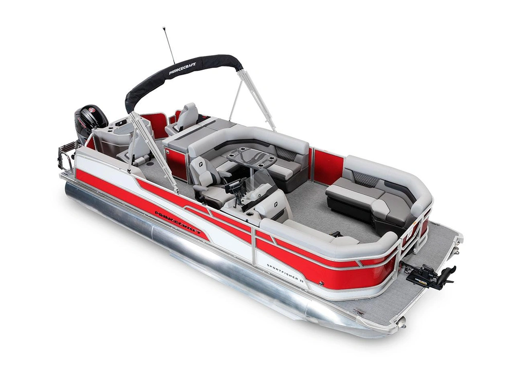 2026 Princecraft Sportfisher 23-2RS Sportfisher 23-2RS Ruby Red - Onyx White Strip alt