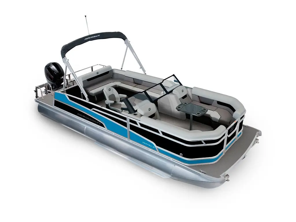 2026 Princecraft Vectra® 23 WRL Black - Laguna Blue Strip