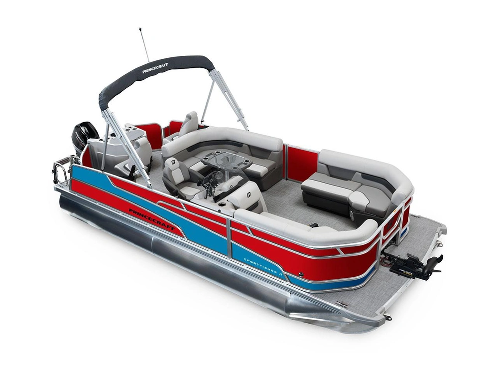 2026 Princecraft Sportfisher 21-2RS Sportfisher 21-2RS Ruby Red - Laguna Blue Strip alt