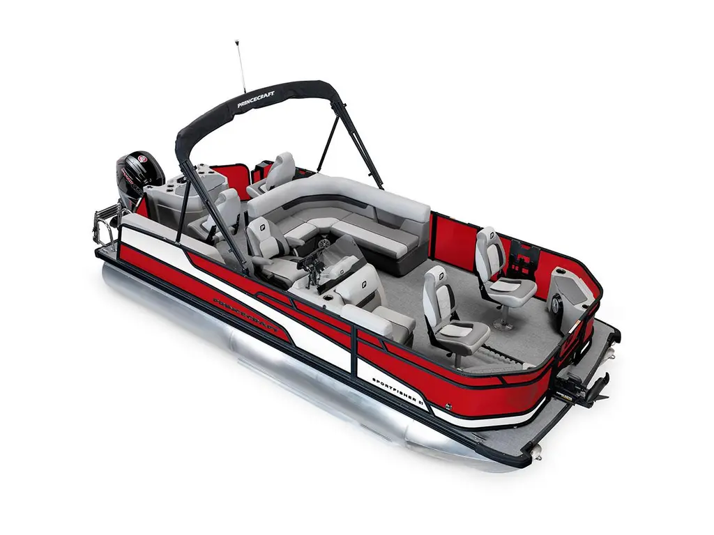 Princecraft Sportfisher 21-4S Rouge Rubis - Édition Noire|Bande - Blanc Onyx 2026