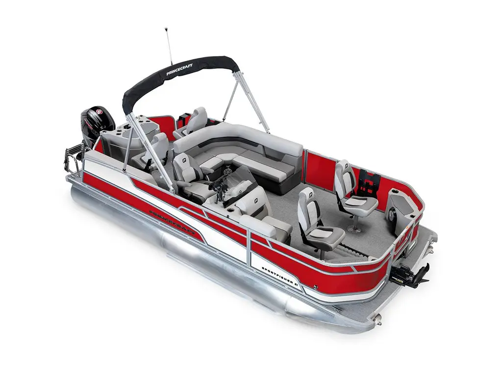 Princecraft Sportfisher 21-4S Rouge Rubis - Bande - Blanc Onyx 2026