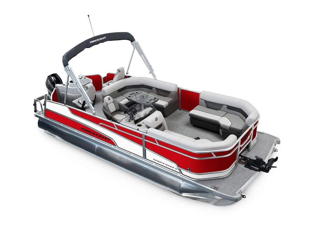 2026 Princecraft Sportfisher 21-2RS Sportfisher 21-2RS Ruby Red - Onyx White Strip alt