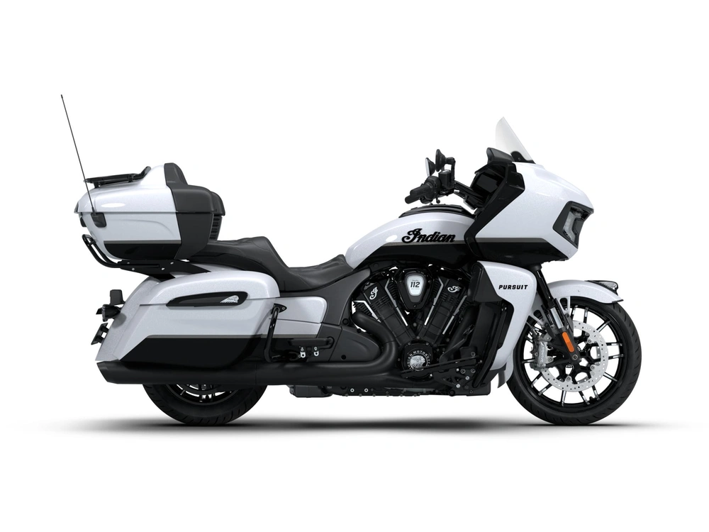 2026 Indian Motorcycle Indian Pursuit Dark Horse Indian Pursuit Dark Horse with 112 Ghost White Metallic with Black Metallic alt