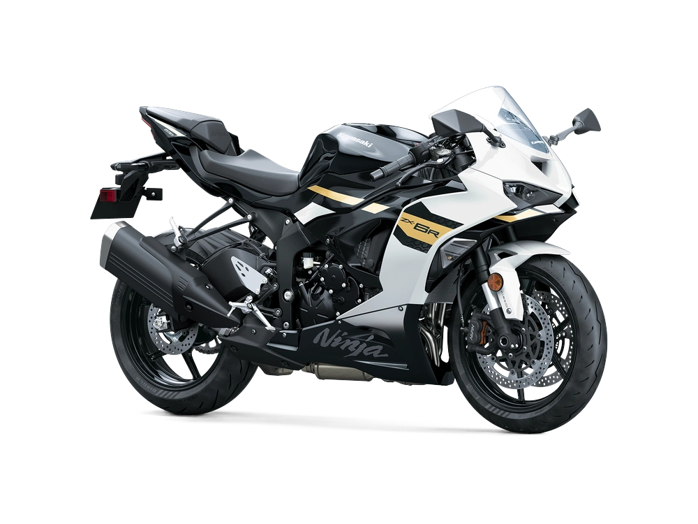 2026 Kawasaki NINJA ZX 6R NINJA ZX-6R Pearl Robotic White/Metallic Spark Black alt