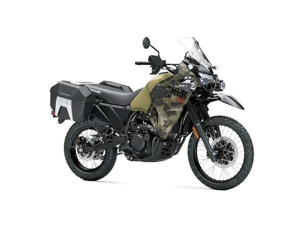 2026 Kawasaki KLR 650 KLR 650 ADVENTURE ABS Cypher Camo Beige/Metallic Matte Carbon Gray alt